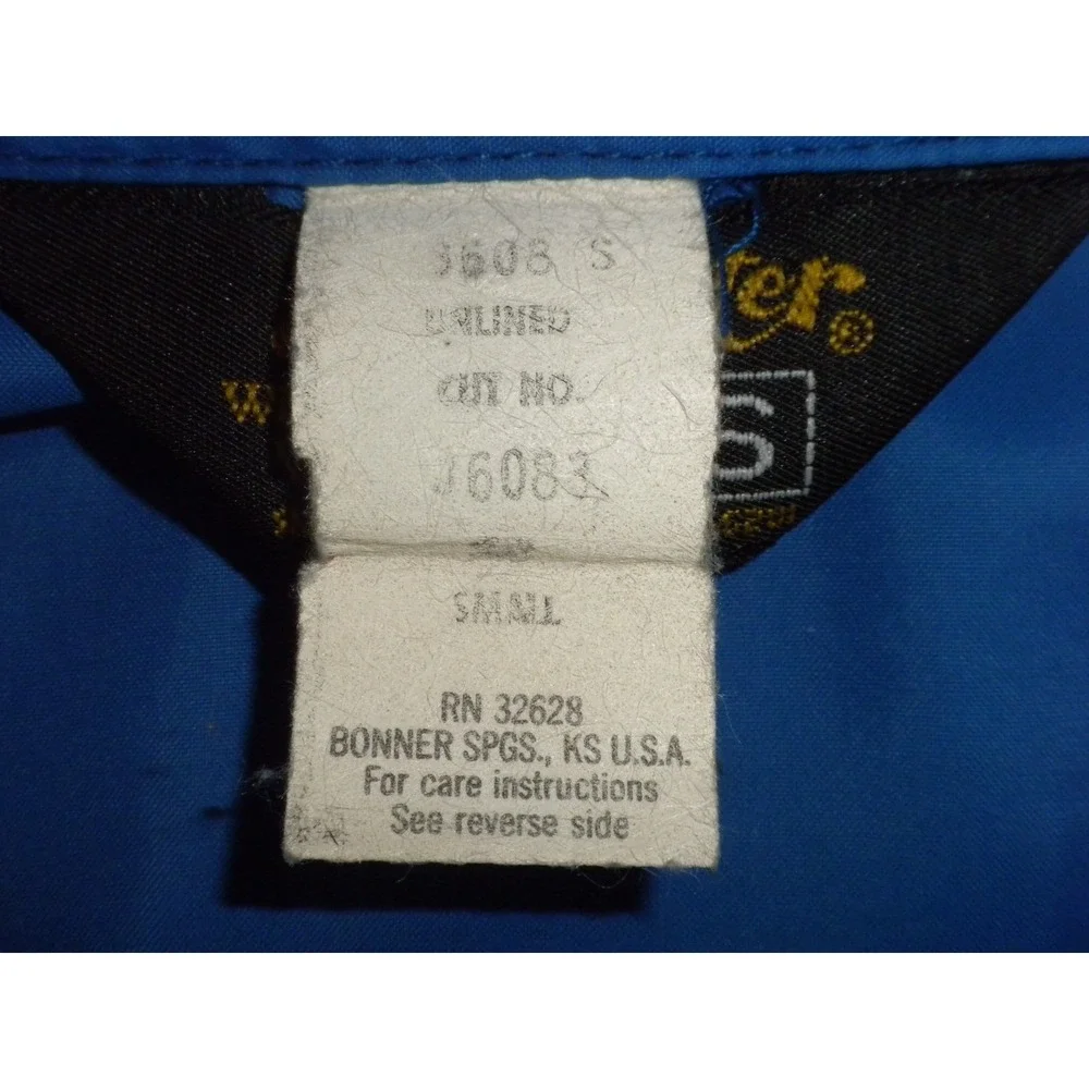 Vintage Hamm's‎ Beer Windbreaker Jacket Mens S Blue Snap Down Swingster USA 90's